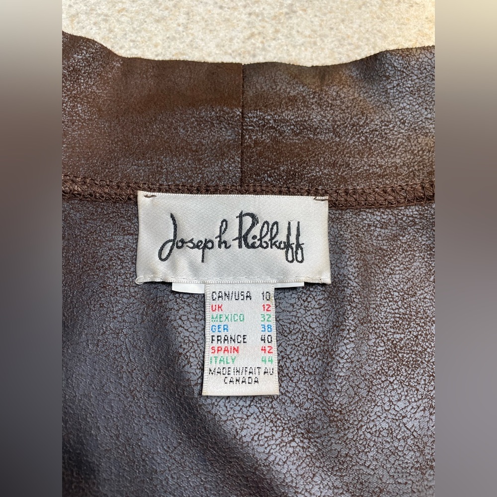 Joseph Ribkoff Dark Brown Open Front Blazer - Picture 4 of 7